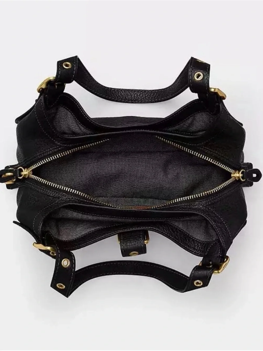 Coach Drifter Shoulder Bag 31 in Black Textured Pebbled Leather NWT